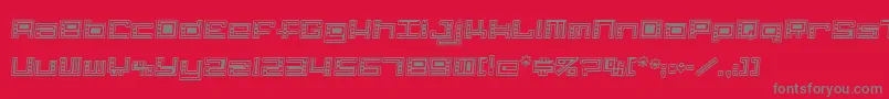 Alphc Font – Gray Fonts on Red Background