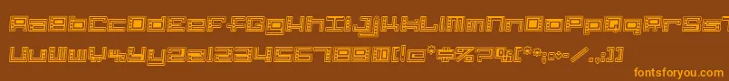 Alphc Font – Orange Fonts on Brown Background
