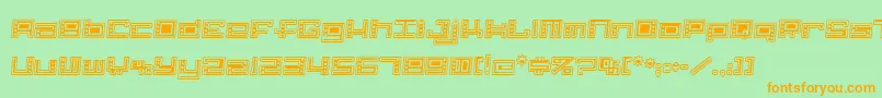 Alphc Font – Orange Fonts on Green Background