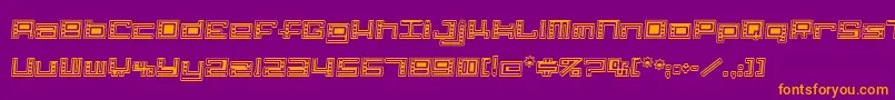Alphc Font – Orange Fonts on Purple Background