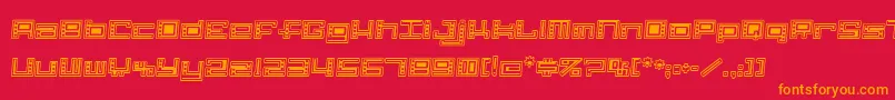 Alphc Font – Orange Fonts on Red Background