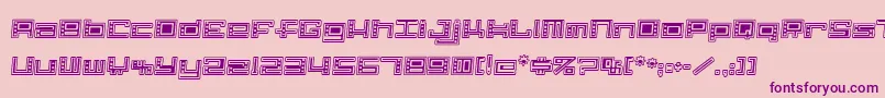 Alphc Font – Purple Fonts on Pink Background