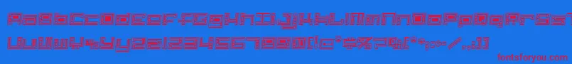 Alphc Font – Red Fonts on Blue Background