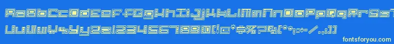 Alphc Font – Yellow Fonts on Blue Background