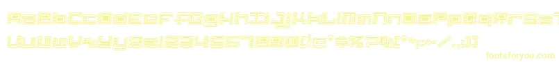 Alphc Font – Yellow Fonts on White Background