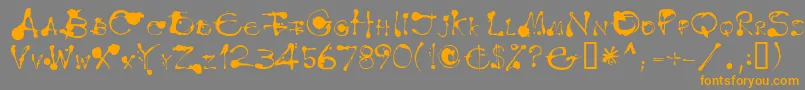 Шрифт LinotypeDropink – оранжевые шрифты на сером фоне