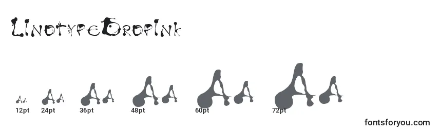 Размеры шрифта LinotypeDropink