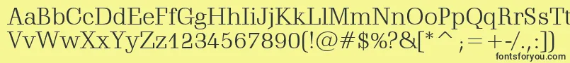 SchadowLightBt Font – Black Fonts on Yellow Background