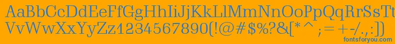 フォントSchadowLightBt – オレンジの背景に青い文字