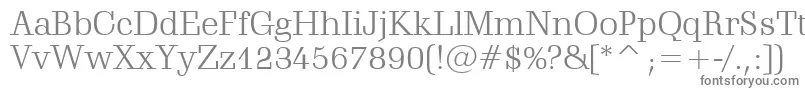 SchadowLightBt-fontti – harmaat kirjasimet valkoisella taustalla
