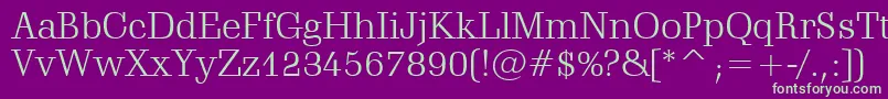 SchadowLightBt Font – Green Fonts on Purple Background