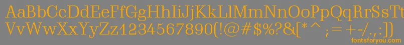 SchadowLightBt Font – Orange Fonts on Gray Background