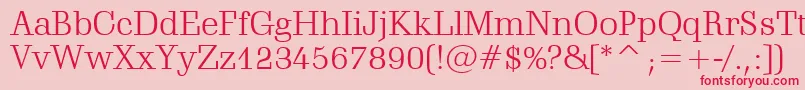 SchadowLightBt Font – Red Fonts on Pink Background