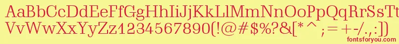 SchadowLightBt Font – Red Fonts on Yellow Background
