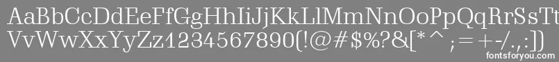 SchadowLightBt Font – White Fonts on Gray Background