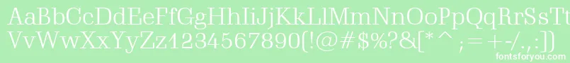 SchadowLightBt Font – White Fonts on Green Background