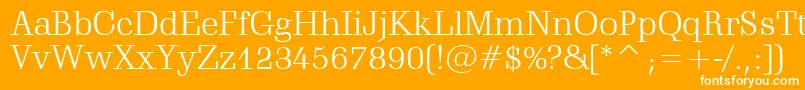 SchadowLightBt Font – White Fonts on Orange Background