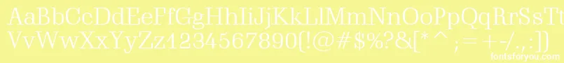 SchadowLightBt Font – White Fonts on Yellow Background