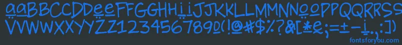 DjbBrewhausSpecial Font – Blue Fonts on Black Background