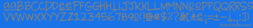 DjbBrewhausSpecial Font – Gray Fonts on Blue Background