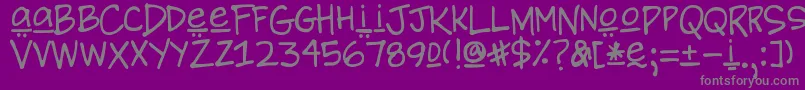 DjbBrewhausSpecial Font – Gray Fonts on Purple Background