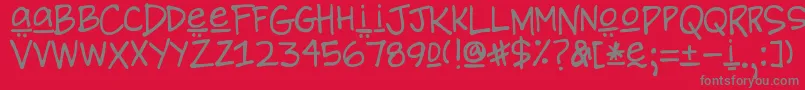 DjbBrewhausSpecial Font – Gray Fonts on Red Background