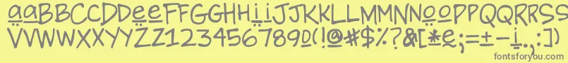 DjbBrewhausSpecial Font – Gray Fonts on Yellow Background