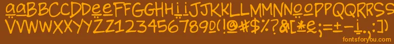 DjbBrewhausSpecial Font – Orange Fonts on Brown Background