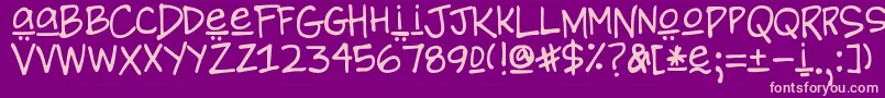 DjbBrewhausSpecial Font – Pink Fonts on Purple Background
