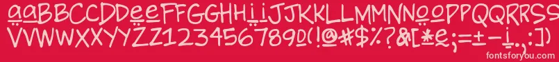 DjbBrewhausSpecial Font – Pink Fonts on Red Background