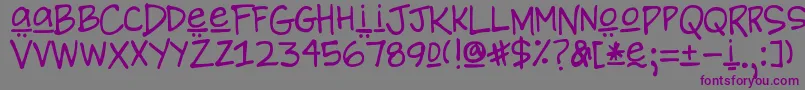 DjbBrewhausSpecial Font – Purple Fonts on Gray Background