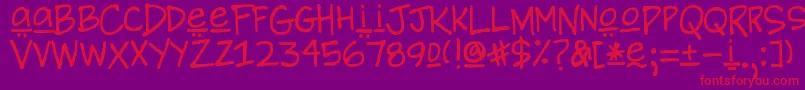 DjbBrewhausSpecial Font – Red Fonts on Purple Background