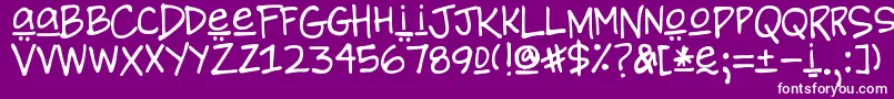 DjbBrewhausSpecial Font – White Fonts on Purple Background