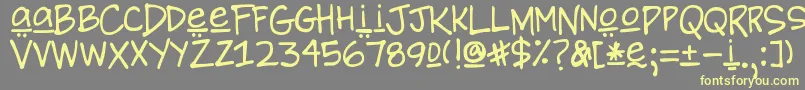 DjbBrewhausSpecial Font – Yellow Fonts on Gray Background