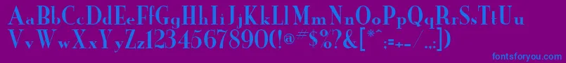 Подробнее о шрифте NewYorker Шрифт NewYorker – синие шрифты на фиолетовом фоне