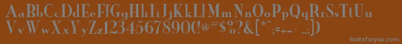Weitere Informationen zur NewYorker-Schriftart NewYorker-Schriftart – Graue Schriften auf braunem Hintergrund