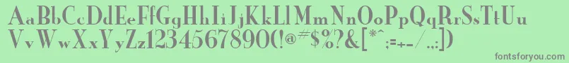NewYorker Font – Gray Fonts on Green Background