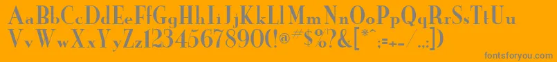 NewYorker Font – Gray Fonts on Orange Background