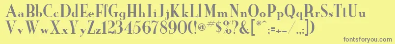 NewYorker Font – Gray Fonts on Yellow Background