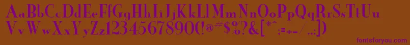 NewYorker Font – Purple Fonts on Brown Background