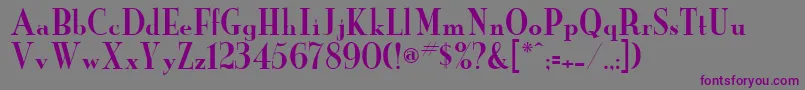 NewYorker Font – Purple Fonts on Gray Background