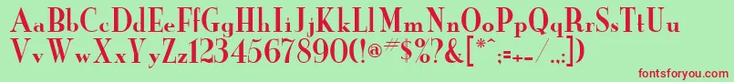 Czcionka NewYorker – czerwone czcionki na zielonym tle
