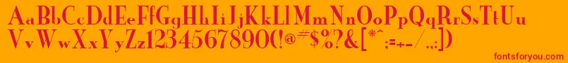 NewYorker Font – Red Fonts on Orange Background