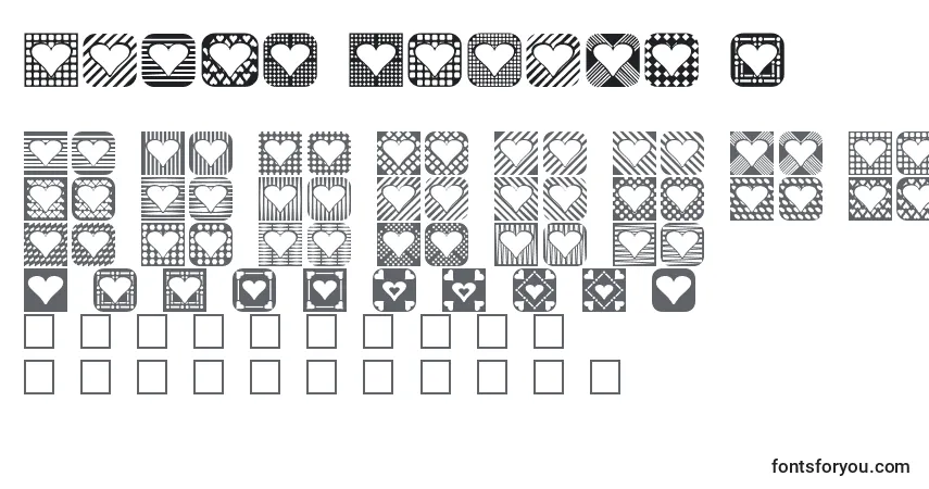 Schriftart Heart Things 2 – Alphabet, Zahlen, spezielle Symbole