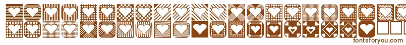 Heart Things 2 Font – Brown Fonts on White Background