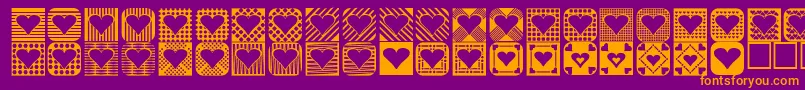 Heart Things 2 Font – Orange Fonts on Purple Background