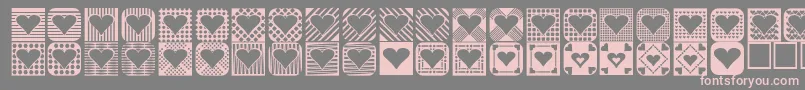 Heart Things 2 Font – Pink Fonts on Gray Background