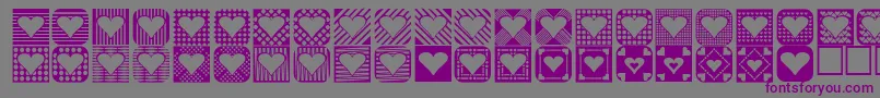 Heart Things 2-Schriftart – Violette Schriften auf grauem Hintergrund