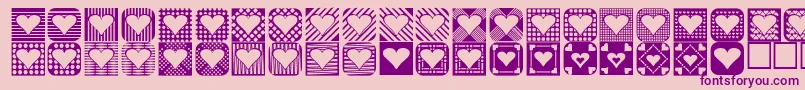 Heart Things 2-Schriftart – Violette Schriften auf rosa Hintergrund