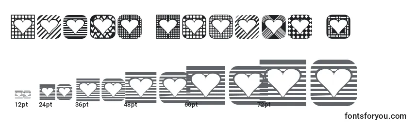 Heart Things 2 Font Sizes